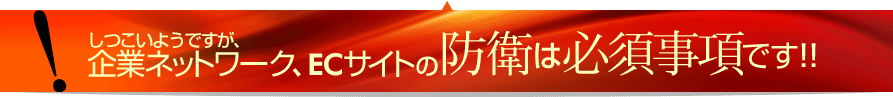 しつこいようですが、ECサイトの防衛は必須事項です！！