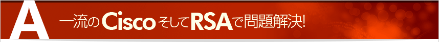 A:一流のCISCOそしてRSAで問題解決!